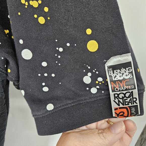 Rocawear Shirt Mens XL Black Yellow Splatter Paint NYC Chapter Pocket Hip Hop - Picture 8 of 14